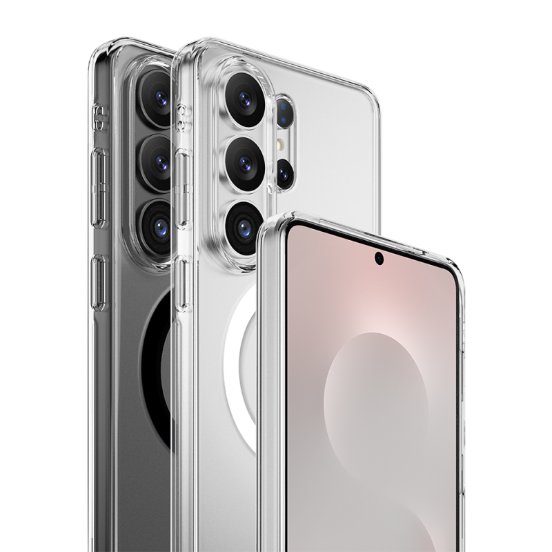 Galaxy S26 Ultra Case M-safe Charging Feature Transparent Hard PC Wlons Pita Cover - 4