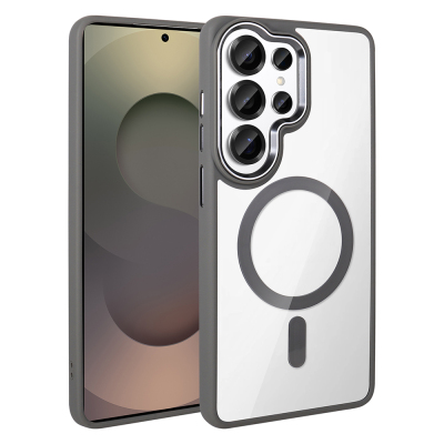 Galaxy S26 Ultra Case M-safe Charging Feature Zore Chrome M-safe Silicone Cover - 4