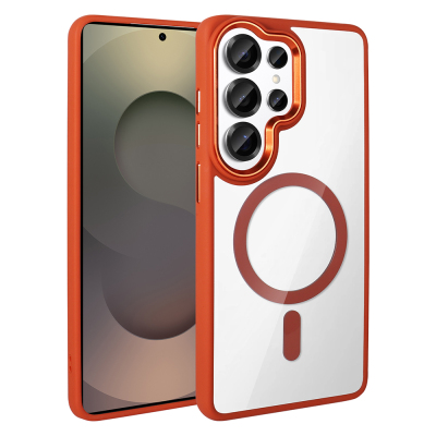 Galaxy S26 Ultra Case M-safe Charging Feature Zore Chrome M-safe Silicone Cover - 5