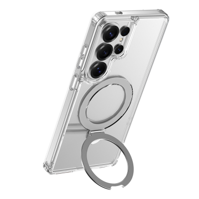 Galaxy S26 Ultra Case M-safe with Charging Feature Raptic Air Stand Series Frosted Transparent Design Stand Cover - 5