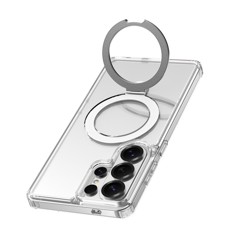 Galaxy S26 Ultra Case M-safe with Charging Feature Raptic Air Stand Series Frosted Transparent Design Stand Cover - 6