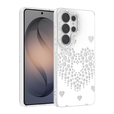 Galaxy S26 Ultra Case Rhinestones Zore Rivas Hard PC Cover - 3