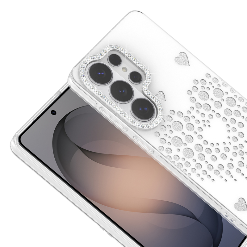 Galaxy S26 Ultra Case Rhinestones Zore Rivas Hard PC Cover - 8