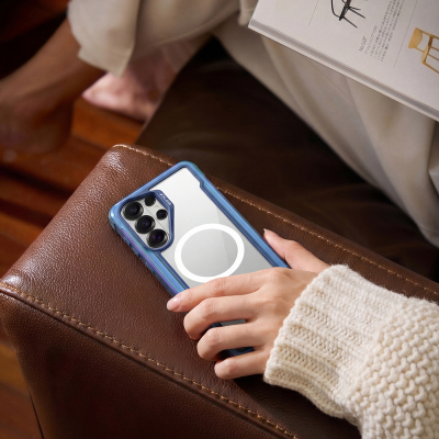 Galaxy S26 Ultra Case with M-safe Charging Feature Airbag, Raptic Shield Series Transparent Back Cover - 10