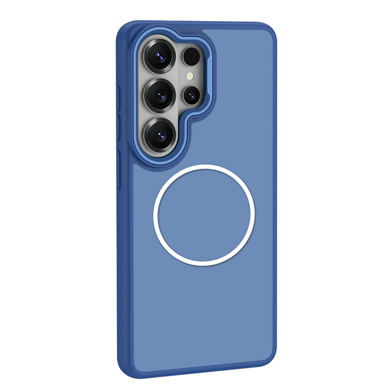 Galaxy S26 Ultra Case with M-Safe Charging Feature, Metal Camera Frame, Zore Sanremo Silicone Cover - 9