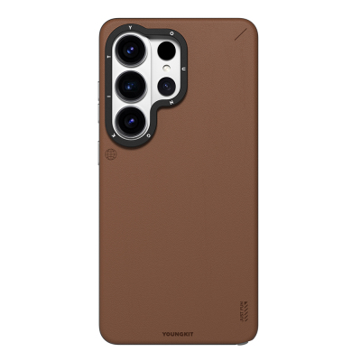 Galaxy S26 Ultra Case with M-safe Charging Feature Simple Matte Leather Design Youngkit Tech Fashion Series Cover - 2