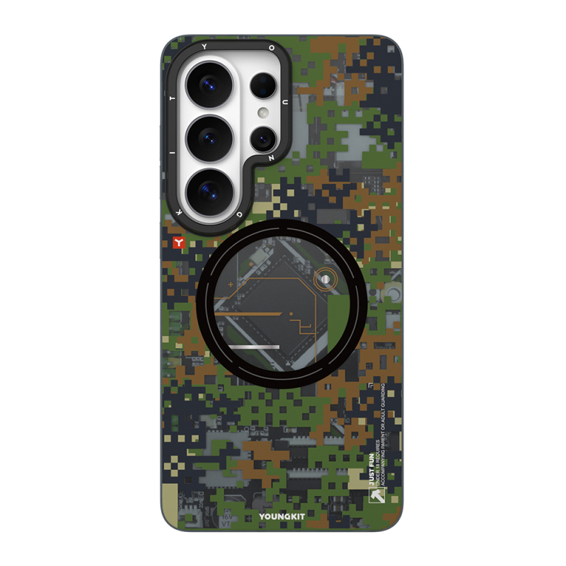 Galaxy S26 Ultra Case with M-Safe Charging Feature, Youngkit Camouflage Sykell Series Cover - 2