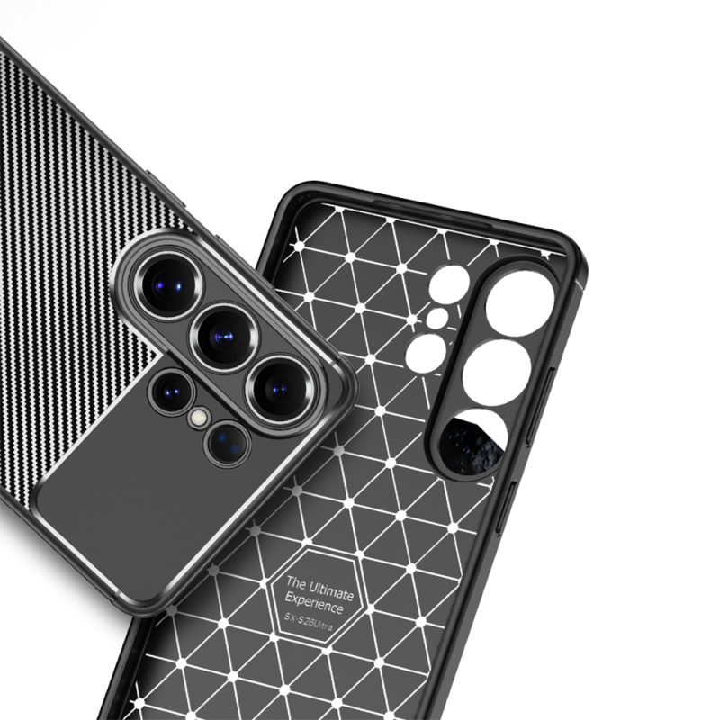 Galaxy S26 Ultra Case Zore Black Silicone Cover - 3