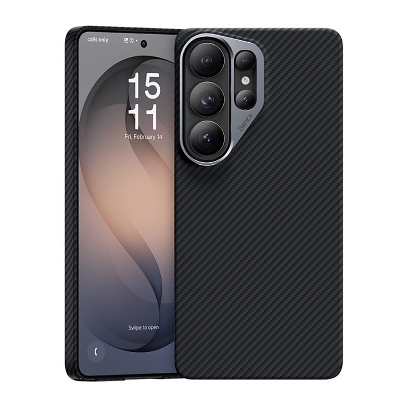 Galaxy S26 Ultra Kılıf Benks M-safe Şarj Özellikli Magnetik ArmorAir 600D Kevlar Fiber Kapak - 3