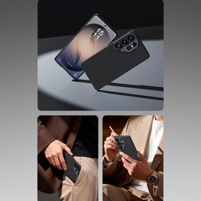 Galaxy S26 Ultra Kılıf Benks M-safe Şarj Özellikli Magnetik ArmorAir 600D Kevlar Fiber Kapak - 5