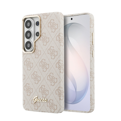 Galaxy S26 Ultra Kılıf Guess Orjinal Lisanslı M-safe Şarj Özellikli Script Yazı Logolu 4G Desenli Kapak - 2