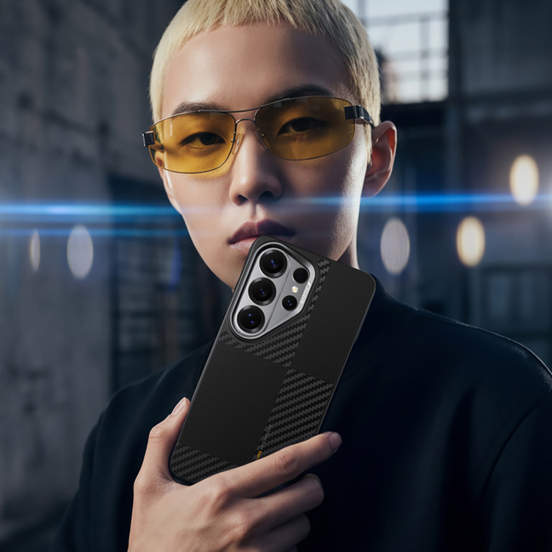 Galaxy S26 Ultra Kılıf M-safe Şarj Özellikli 600D Metal Kamera Çerçeveli Raptic Aramid Dual Serisi Kapak - 10