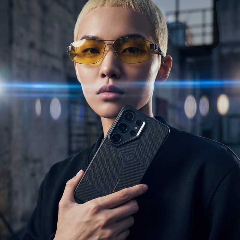 Galaxy S26 Ultra Kılıf M-safe Şarj Özellikli 600D Metal Kamera Çerçeveli Raptic Aramid Dual Serisi Kapak - 13