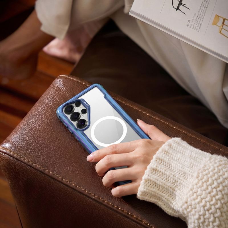 Galaxy S26 Ultra Kılıf M-safe Şarj Özellikli Airbagli Raptic Shield Serisi Şeffaf Arka Yüzey Kapak - 10