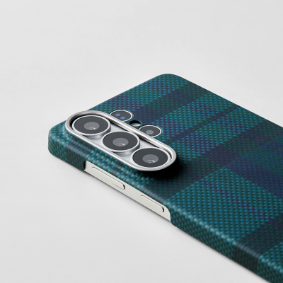 Galaxy S26 Ultra Kılıf M-safe Şarj Özellikli Aramid Fiber Pitaka Flora in Grid Serisi Kapak - 6
