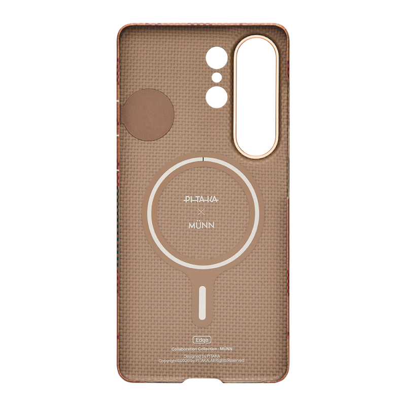 Galaxy S26 Ultra Kılıf M-safe Şarj Özellikli Aramid Karbon Fiber Pitaka Flora in Grid Serisi Kapak - 17