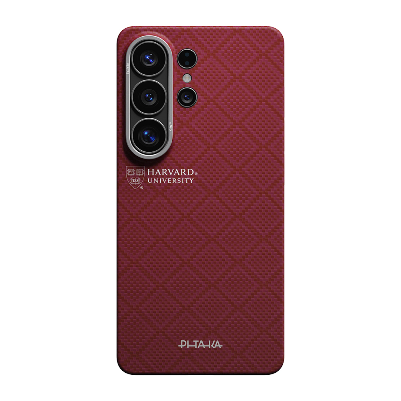 Galaxy S26 Ultra Kılıf M-safe Şarj Özellikli Aramid Fiber Pitaka Harvard University Serisi Kapak - 1