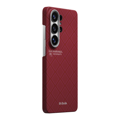 Galaxy S26 Ultra Kılıf M-safe Şarj Özellikli Aramid Fiber Pitaka Harvard University Serisi Kapak - 2