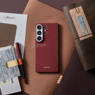 Galaxy S26 Ultra Kılıf M-safe Şarj Özellikli Aramid Fiber Pitaka Harvard University Serisi Kapak - 8