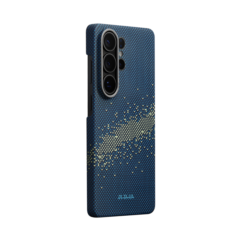 Galaxy S26 Ultra Kılıf M-safe Şarj Özellikli Aramid Fiber Pitaka Tactile Woven Starpeak Edge Serisi Milky Way Galaxy Kapak - 4