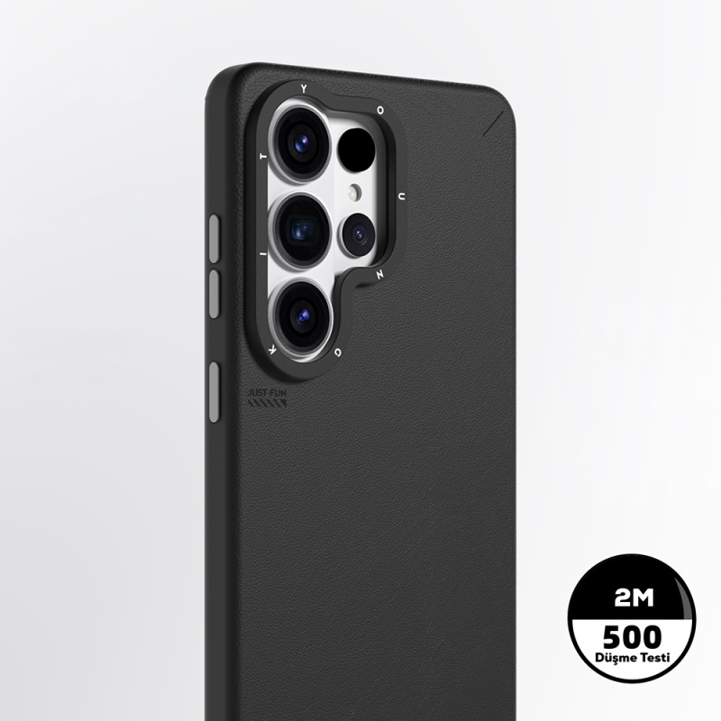 Galaxy S26 Ultra Kılıf M-safe Şarj Özellikli Basit Mat Deri Desenli Youngkit Tech Fashion Serisi Kapak - 10