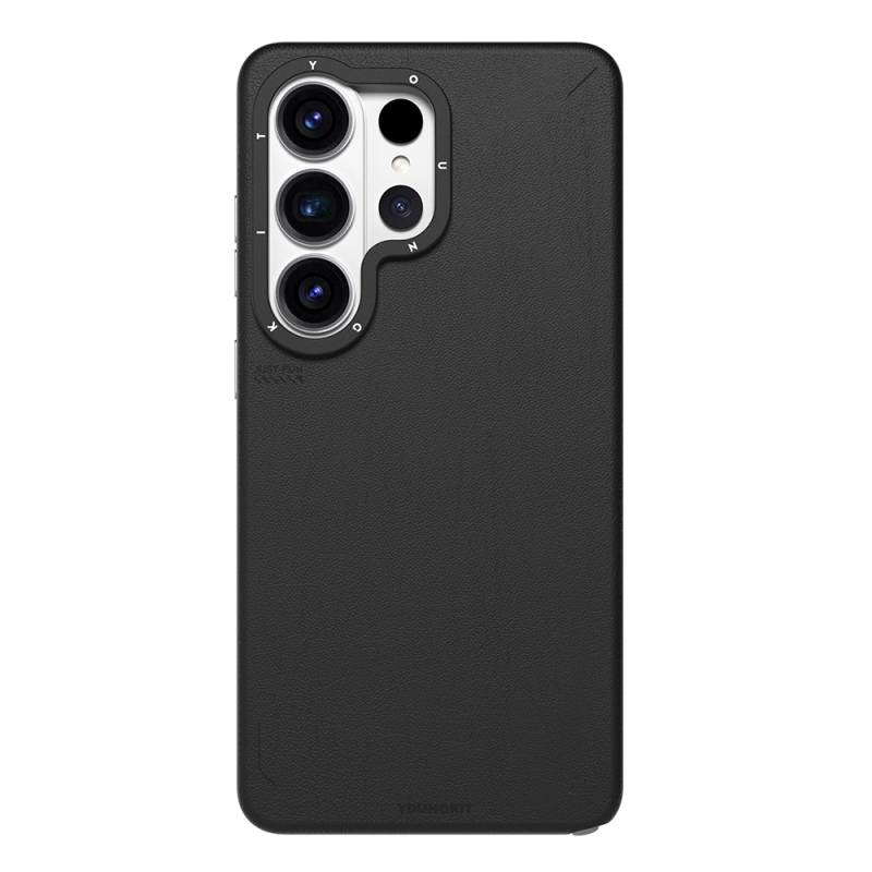 Galaxy S26 Ultra Kılıf M-safe Şarj Özellikli Basit Mat Deri Desenli Youngkit Tech Fashion Serisi Kapak - 3