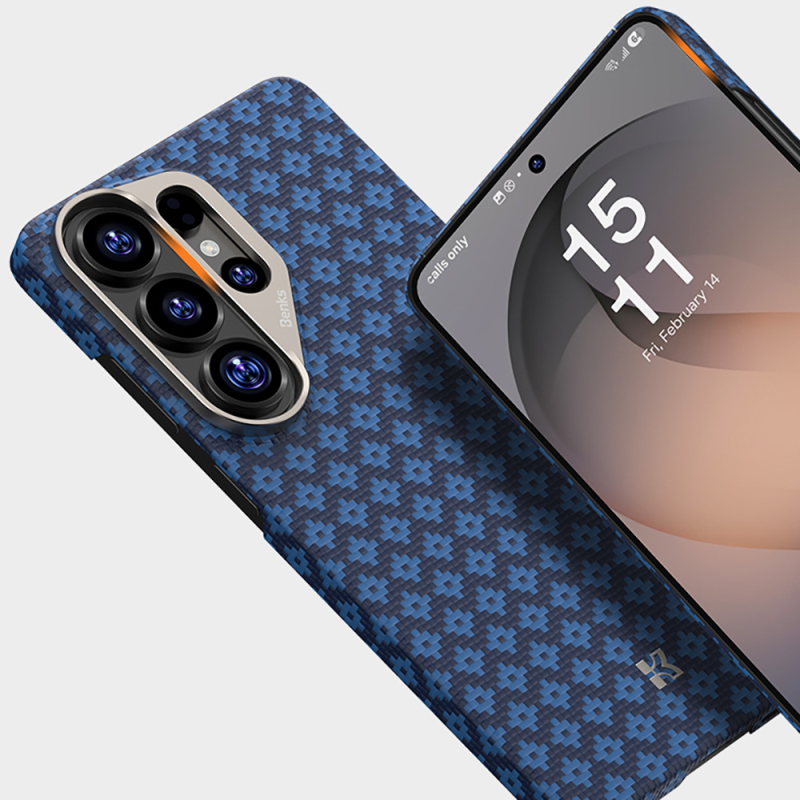 Galaxy S26 Ultra Kılıf M-Safe Şarj Özellikli Benks ArmorAir ArmorGrid Serisi Kevlar Kapak - 15