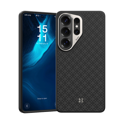 Galaxy S26 Ultra Kılıf M-Safe Şarj Özellikli Benks ArmorPro ArmorGrid Serisi Kevlar Kapak - 3