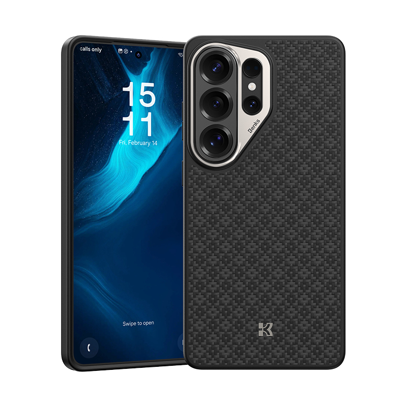 Galaxy S26 Ultra Kılıf M-Safe Şarj Özellikli Benks ArmorPro ArmorGrid Serisi Kevlar Kapak - 3