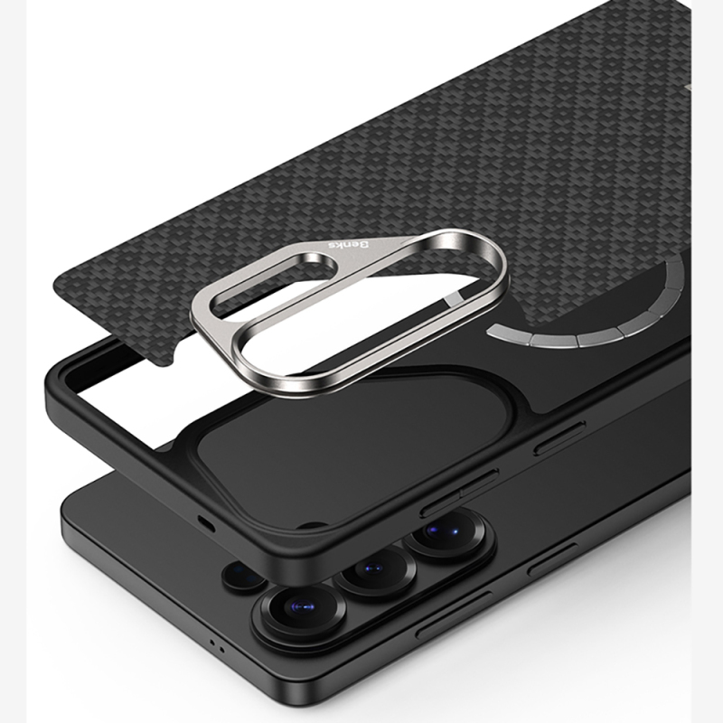 Galaxy S26 Ultra Kılıf M-Safe Şarj Özellikli Benks ArmorPro ArmorGrid Serisi Kevlar Kapak - 6