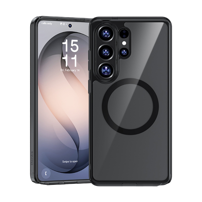 Galaxy S26 Ultra Kılıf M-safe Şarj Özellikli Benks ​​​​​​Crystal Serisi Şeffaf Kapak - 3