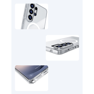 Galaxy S26 Ultra Kılıf M-safe Şarj Özellikli Benks Magnetik Crystal Serisi Şeffaf Kapak - 7