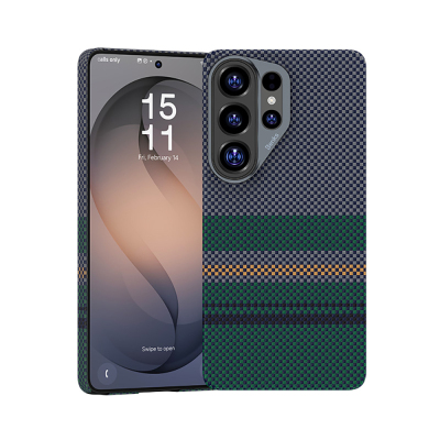 Galaxy S26 Ultra Kılıf M-safe Şarj Özellikli Karbon Fiber Tasarımlı Benks Aurora ArmorAir Kevlar Kapak - 4