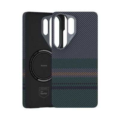 Galaxy S26 Ultra Kılıf M-safe Şarj Özellikli Karbon Fiber Tasarımlı Benks Aurora ArmorPro Kevlar Kapak - 5