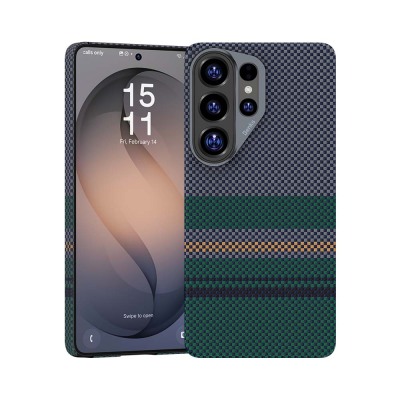 Galaxy S26 Ultra Kılıf M-safe Şarj Özellikli Karbon Fiber Tasarımlı Benks Aurora ArmorPro Kevlar Kapak - 4