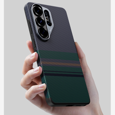 Galaxy S26 Ultra Kılıf M-safe Şarj Özellikli Karbon Fiber Tasarımlı Benks Aurora ArmorPro Kevlar Kapak - 8