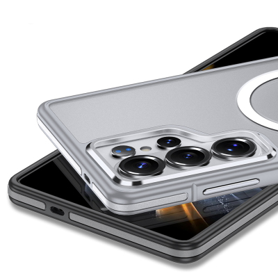 Galaxy S26 Ultra Kılıf M-safe Şarj Özellikli Mat Görünümlü Wlons Vevo Kapak - 4