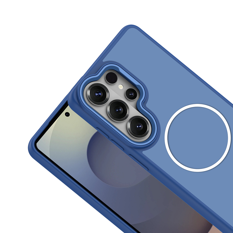 Galaxy S26 Ultra Kılıf M-Safe Şarj Özellikli Metal Kamera Çerçeveli Zore Sanremo Silikon Kapak - 10