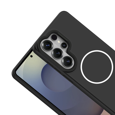 Galaxy S26 Ultra Kılıf M-Safe Şarj Özellikli Metal Kamera Çerçeveli Zore Sanremo Silikon Kapak - 13