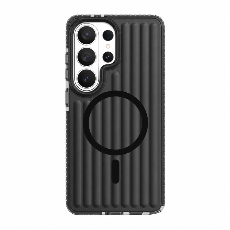 Galaxy S26 Ultra Kılıf M-safe Şarj Özellikli Oyuklu Tasarım Mutural Luggage Serisi Kapak - 1