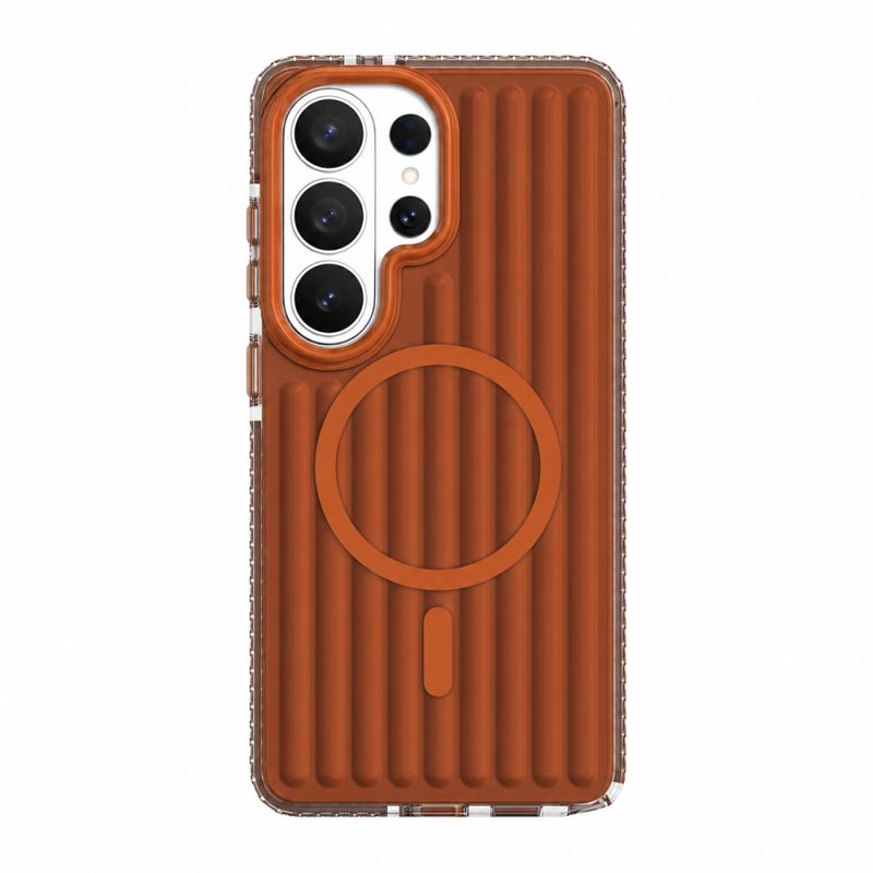 Galaxy S26 Ultra Kılıf M-safe Şarj Özellikli Oyuklu Tasarım Mutural Luggage Serisi Kapak - 2