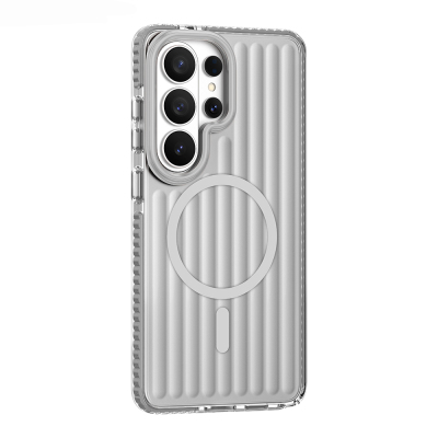 Galaxy S26 Ultra Kılıf M-safe Şarj Özellikli Oyuklu Tasarım Mutural Luggage Serisi Kapak - 6