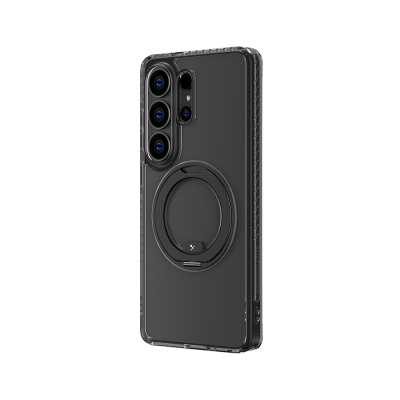 Galaxy S26 Ultra Kılıf M-safe Şarj Özellikli Şeffaf 360 Derece Standlı Amazingthing Titan MagSpin Serisi Kapak - 3