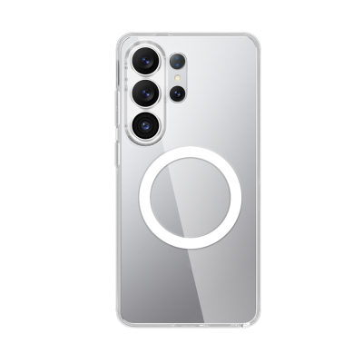 Galaxy S26 Ultra Kılıf M-safe Şarj Özellikli Transparan Sert PC Wlons Pita Kapak - 1