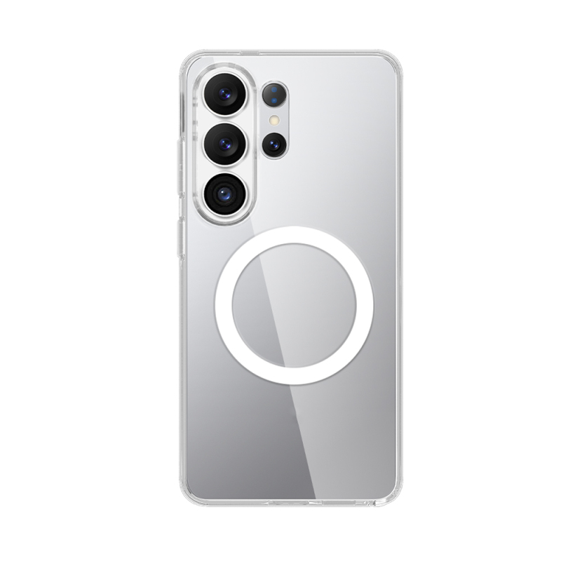 Galaxy S26 Ultra Kılıf M-safe Şarj Özellikli Transparan Sert PC Wlons Pita Kapak - 1