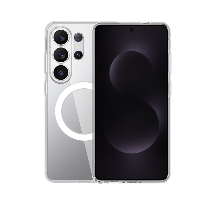 Galaxy S26 Ultra Kılıf M-safe Şarj Özellikli Transparan Sert PC Wlons Pita Kapak - 3