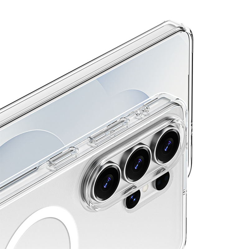 Galaxy S26 Ultra Kılıf M-safe Şarj Özellikli Transparan Sert PC Wlons Pita Kapak - 6