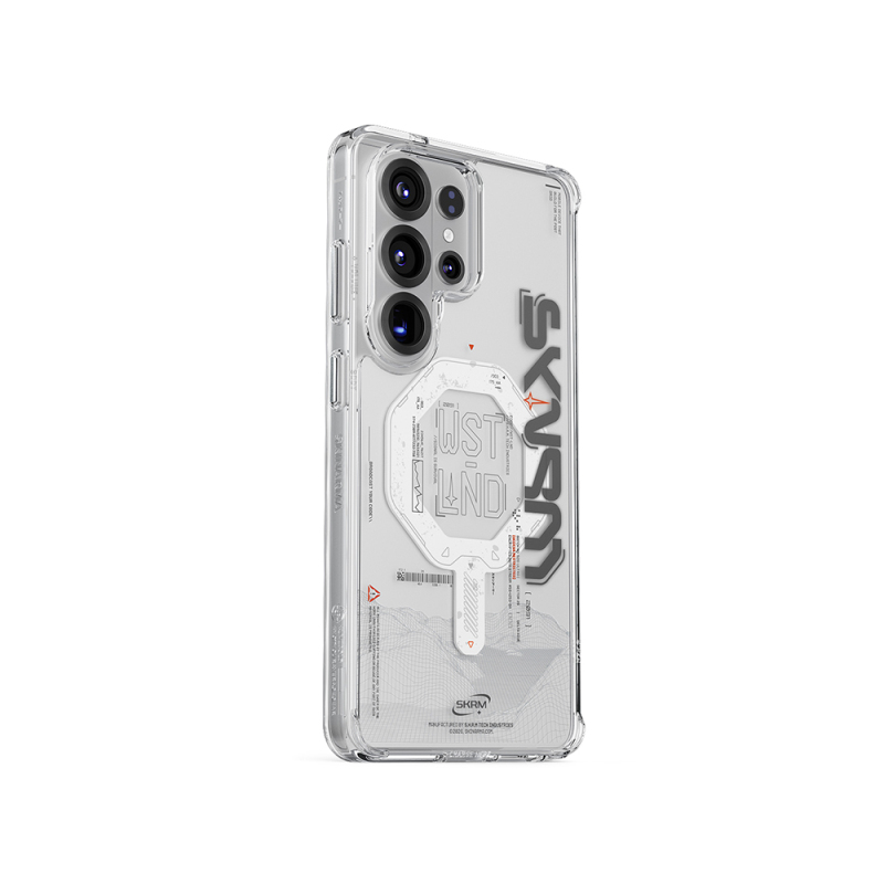 Galaxy S26 Ultra Kılıf M-safe Şarj Özellikli Yazı Desenli Airbag Tasarımlı Skinarma Sonix Kapak - 6