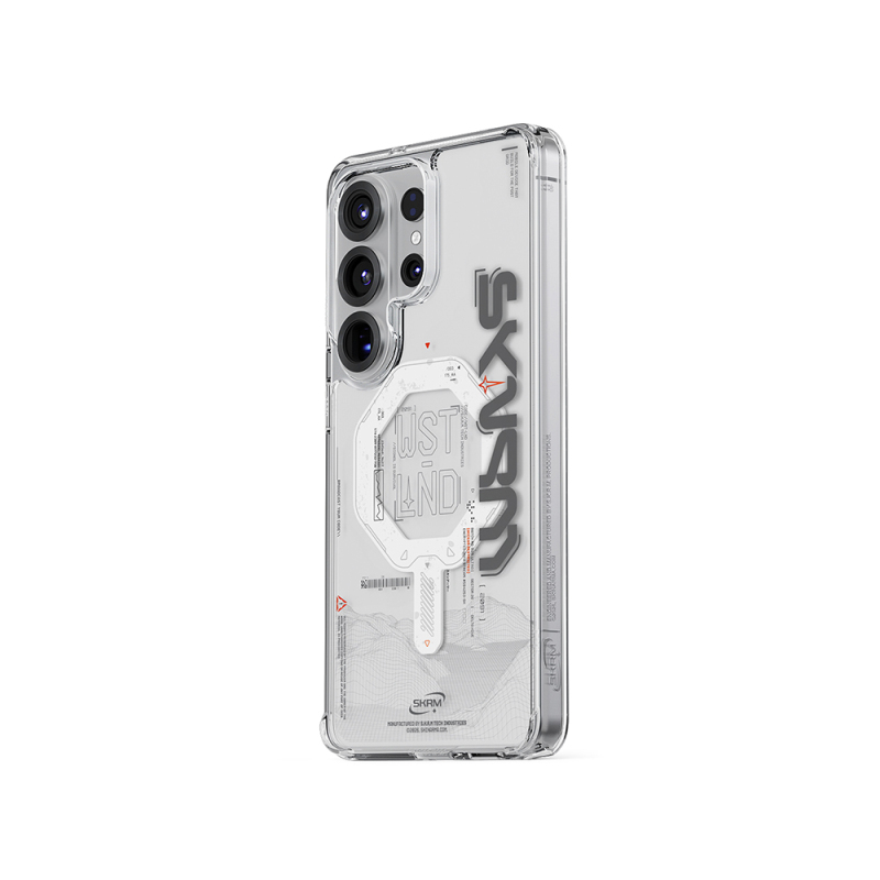 Galaxy S26 Ultra Kılıf M-safe Şarj Özellikli Yazı Desenli Airbag Tasarımlı Skinarma Sonix Kapak - 7