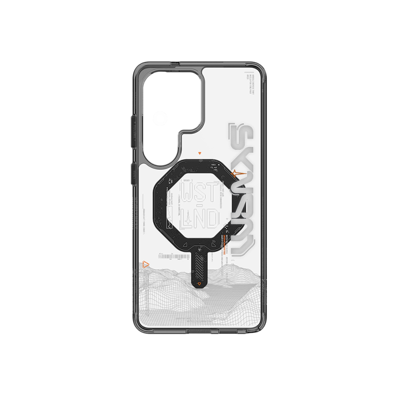Galaxy S26 Ultra Kılıf M-safe Şarj Özellikli Yazı Desenli Airbag Tasarımlı Skinarma Sonix Kapak - 5